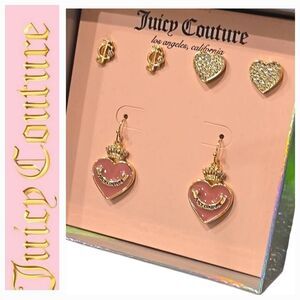 Juicy Couture 3-PC Logo & Heart Earring Boxed Set